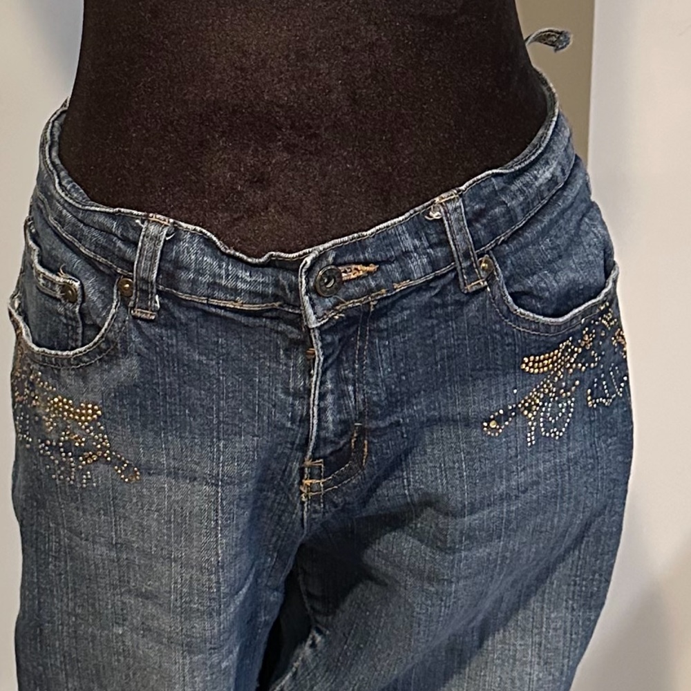 Women dazzling, blue jeans size 13